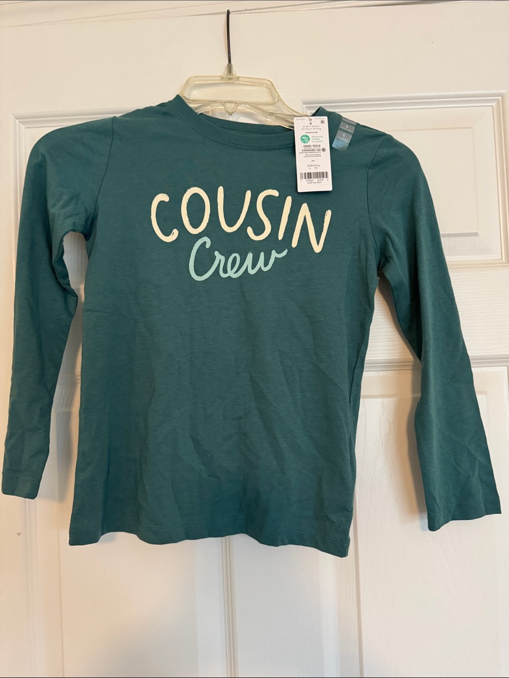 Carter's Teal 'Cousin Crew' Long Sleeve Tee
